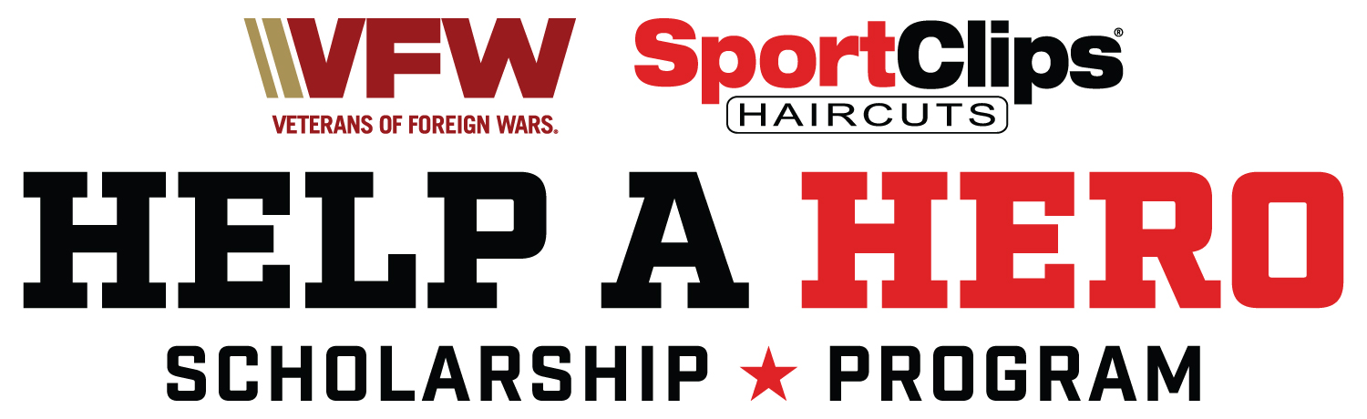Sport Clips and VFW Help A Hero scholarship program logo